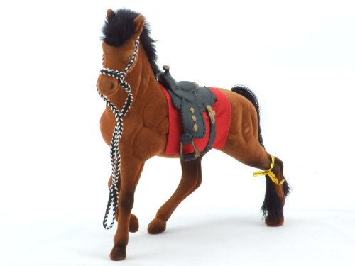 [MK5639049] Кінь з флокси, коричнева, в пак. 16. 5х5х9см (96шт / ящ) фото