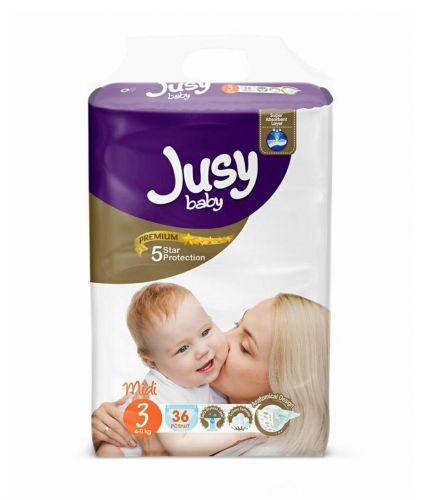Дитячі підгузники "Jusy midi" 3 (4-9 кг) фото