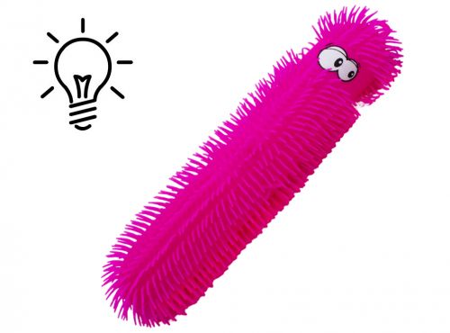 Іграшка антистрес "Гусениця" зі світлом, 48 см (рожева) фото