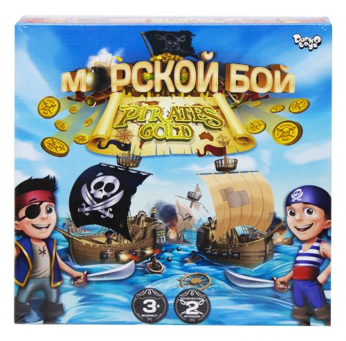 Настольная развлекательная игра "Морской бой.  Pirates Gold", рус фото