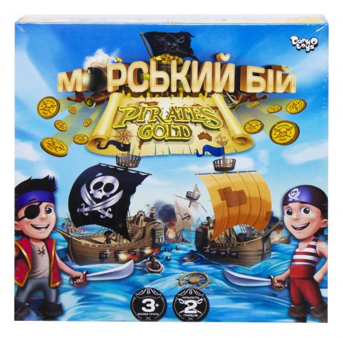 Настільна розважальна гра "Морський бій.  Pirates Gold", укр фото