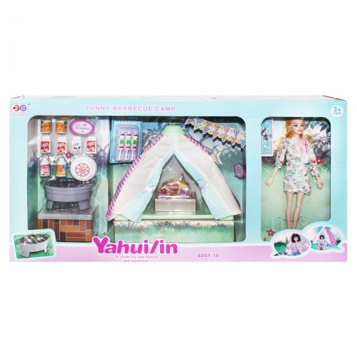 Игровой набор с куклой и палаткой "Кемпинг" фото