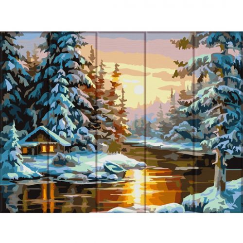 Картина за номерами на дереві "Зима" фото
