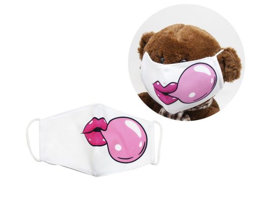 Многоразовая 4-х слойная защитная маска "Bubble Gum" размер 3, 7-14 лет (белый) фото