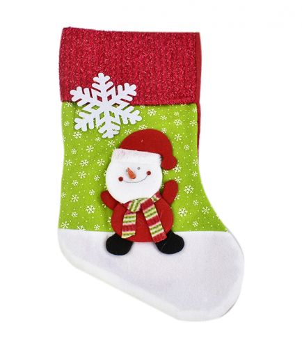 Рождественский носок для подарков "Снеговик" фото