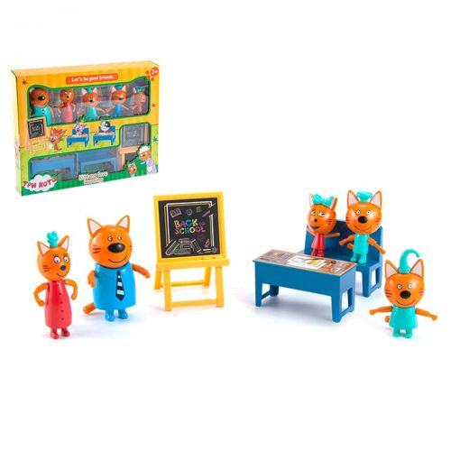 Ігровий набір фігурок "Три кота.  Back to school" фото
