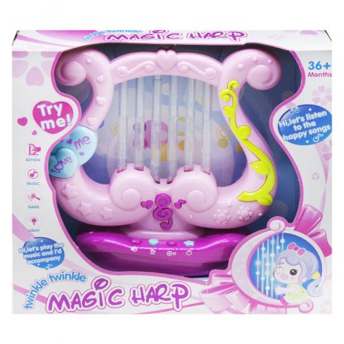 Музыкальная игрушка "Волшебная арфа", розовая фото