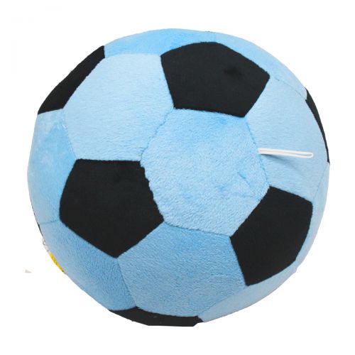 М'яка іграшка-подушка "М'ячик футбольний", синій фото