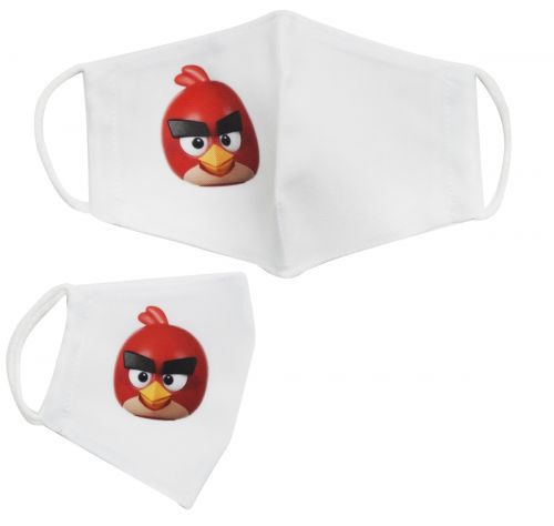 Багаторазова 4-х шарова захисна маска "Angry birds Ред" розмір 3, 7-14 років фото