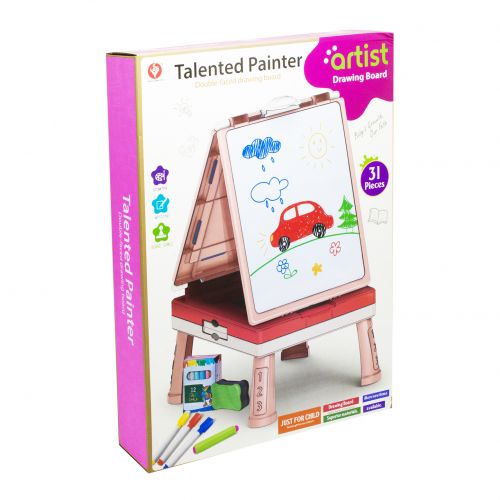 Ігровий столик "Talented Painted", рожевий, 31 деталь фото