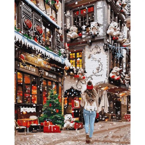 Картина за номерами "Гуляючи новорічними вуличками" ★★★★★ фото