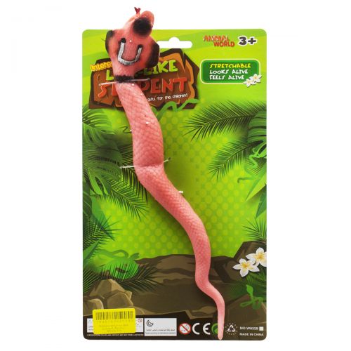 Змея-тянучка "Кобра", розовый фото