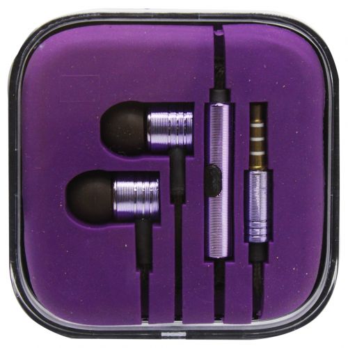Навушники провідні, фіолетові фото