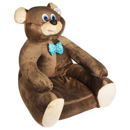 Мягкое кресло Мишка коричневый фото