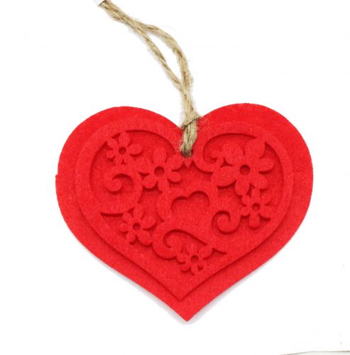 Валентинка з фетру "Серце" фото
