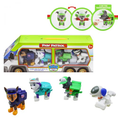 Набір фігурок "Щенячий патруль: Гончік, Еверест, Роккі, Робопёс"  мініатюра фото 1