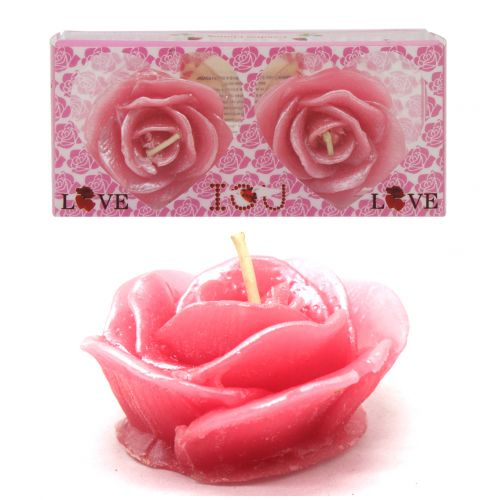 Набір свічок "Троянди", рожевий  мініатюра фото 1