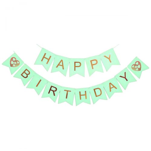 Гирлянда "Happy Birthday", мятная картинка Гирлянда "Happy Birthday", мятная фото