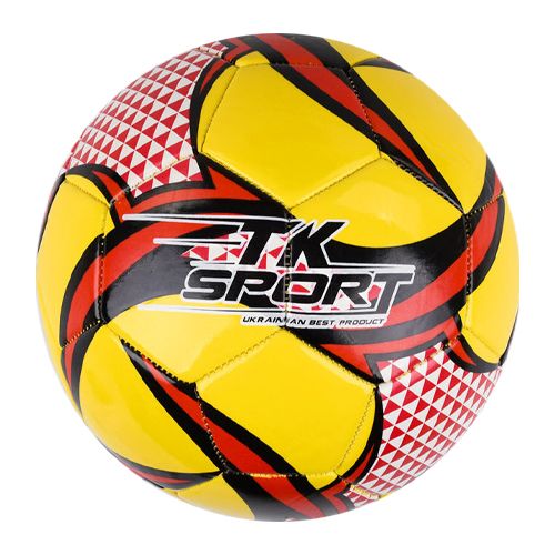 Мяч футбольный "TK Sport", желтый фото