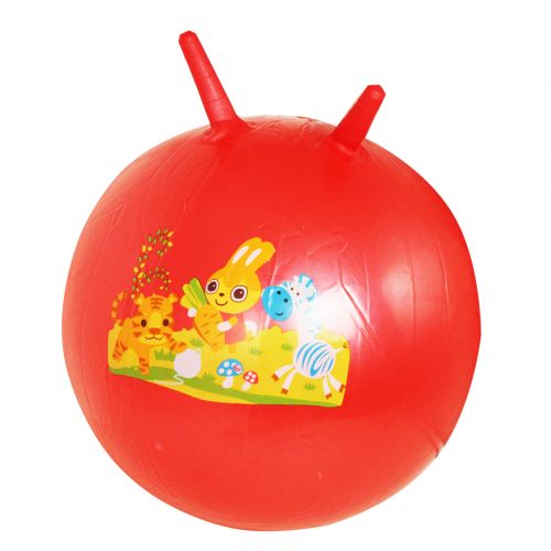 Мяч для фитнеса "Рога" 50 см, красный фото