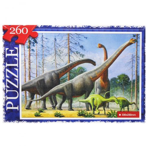 Пазлы "Динозавры", 260 элементов фото