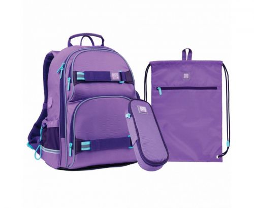 Набір рюкзак + пенал + сумка для взуття WK 702 фіолетовий фото