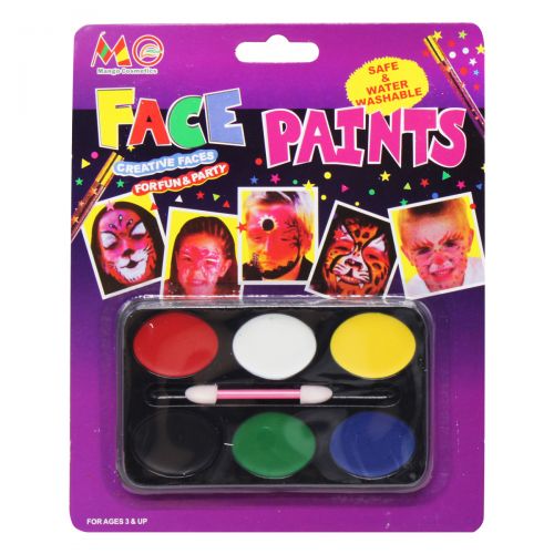 Фарби для обличчя "Аквагрим", 6 кольорів фото