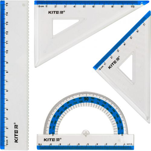 Набір лінійок "Ruler Set", блакитний фото