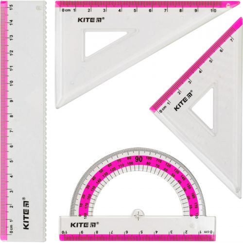 Набор линеек "Ruler Set", розовый фото