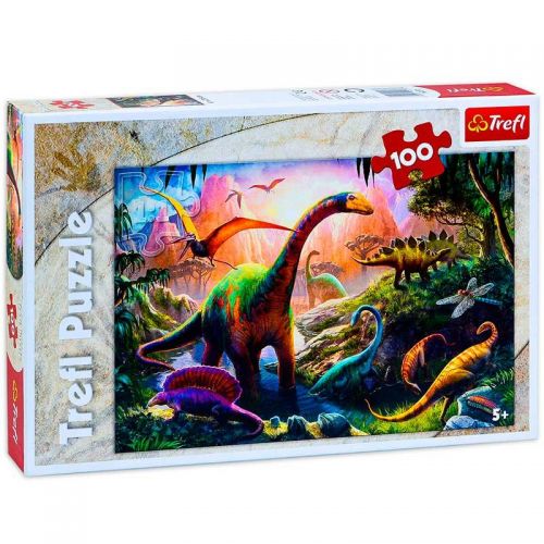 Пазли "Планета динозаврів", 100 елементів  мініатюра фото 1