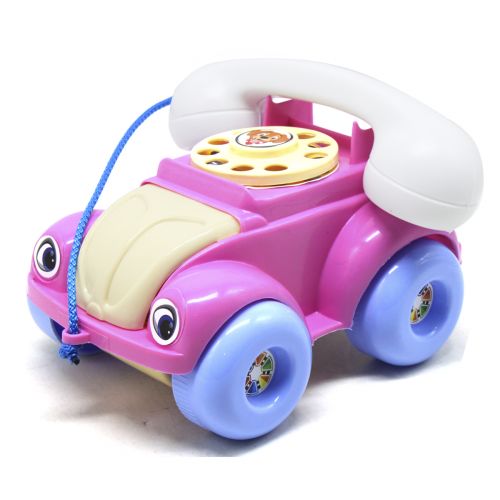 Каталка-машинка "Телефон" (розовая) фото