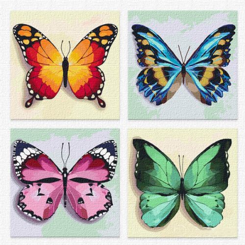 Картина за номерами "Поліптих: Весняні метелики" ★★★ фото