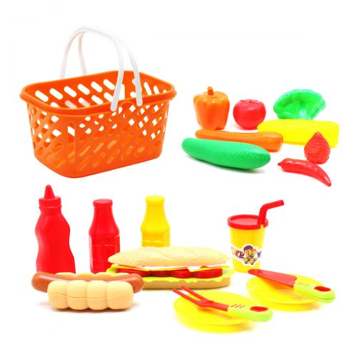 Игровой набор продуктов "Фаст-фуд", оранжевый фото