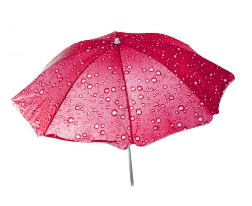 Зонт пляжный "Капельки" (розовый) фото