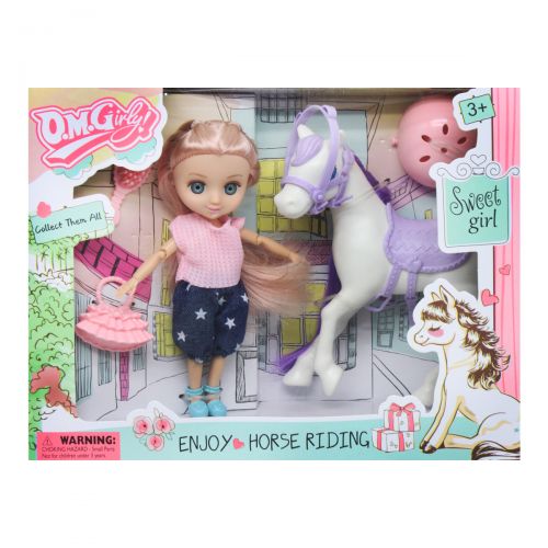 Игровой набор "Кукла Мия с конем", фиолетовый фото