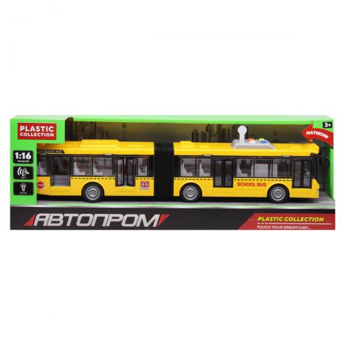 Автобус із серії "Автопром", світло, звук (жовтий) фото