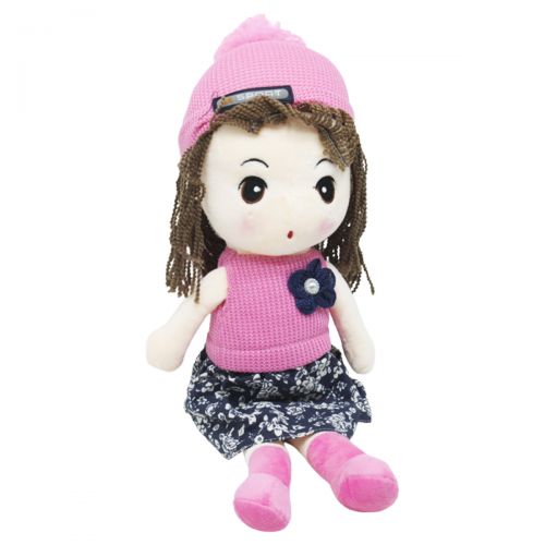 Кукла плюшевая, в розовом фото