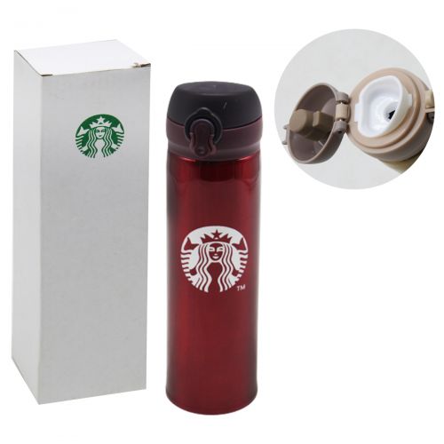 Термос "Starbucks" 500 мл, червоний фото