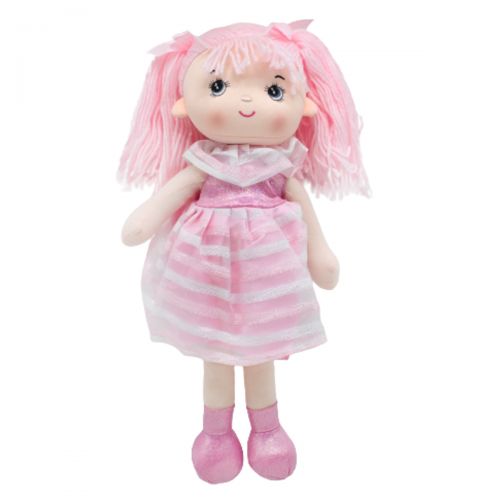 Кукла мягкая, розовый фото