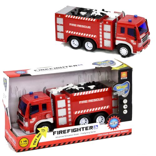 68175 [WY295S] Пожарная машина WY 295 S (24) музыкальная, инерция, свет, в коробке [Коробка] фото