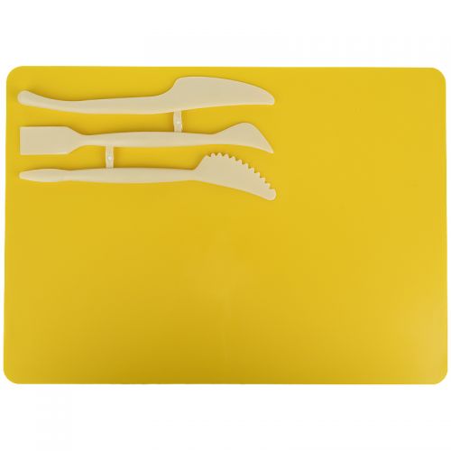 Набір для ліплення "Дощечка і 3 стека", жовтий фото