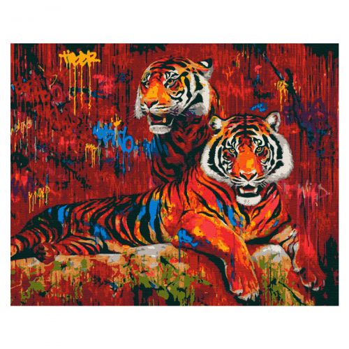 Картина за номерами "Street Art.  Тигри" фото
