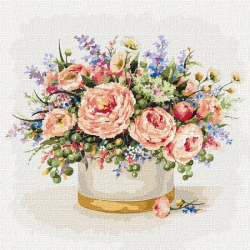 Картина за номерами "Тендітні троянди" ★★★★  мініатюра фото 1