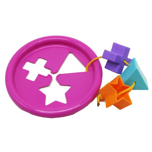 Игрушка развивающая "Логическое кольцо" 5 ел, (розовая) фото