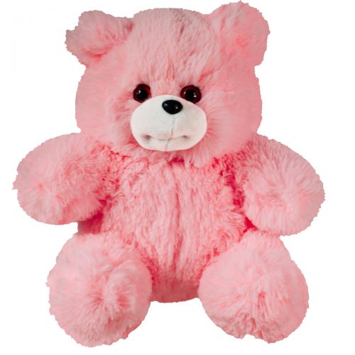 Мягкий плюшевый медведь "Мишутка" 30 см розовый фото