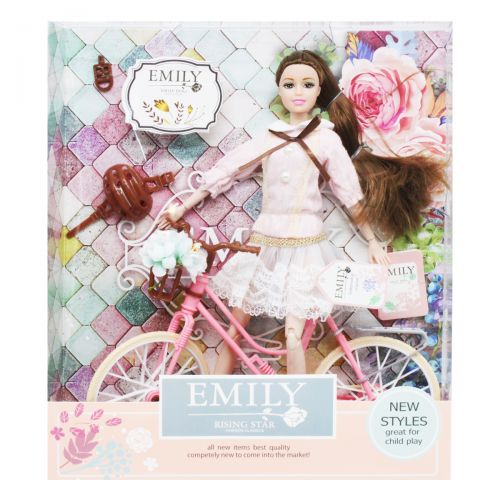 Лялька "Emily" з велосипедом фото