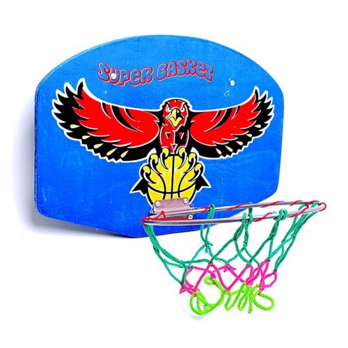 Баскетбольный щит с кольцом синий фото
