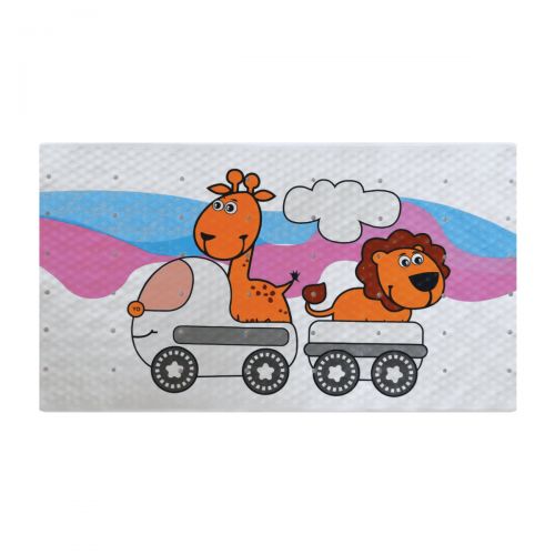Гумовий килимок для ванни "Жираф та Лев" фото