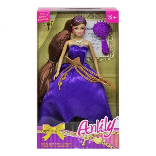 Лялька "Anlily" у фіолетовому платті фото