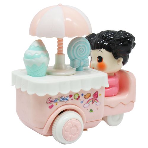 Інерційна іграшка "Візок з морозивом", рожевий фото